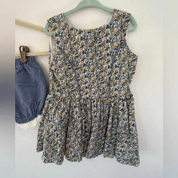 Girl August play set Charming Blue Floral Kids Matching Set - Picture 6 of 9